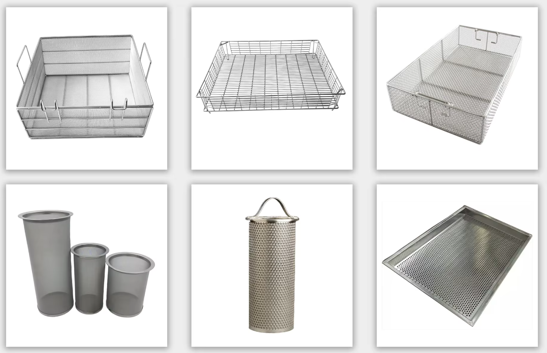 Mesh, Grill Rack, Grill Baskets, round or rectangular shape, mesh baskets